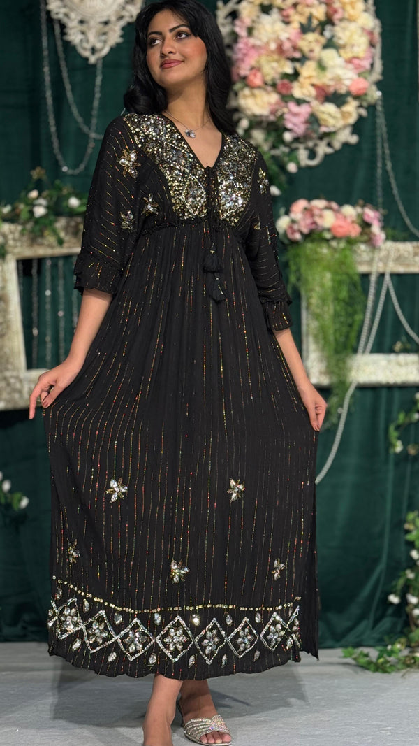 Midnight Sparkle Embellished Dress