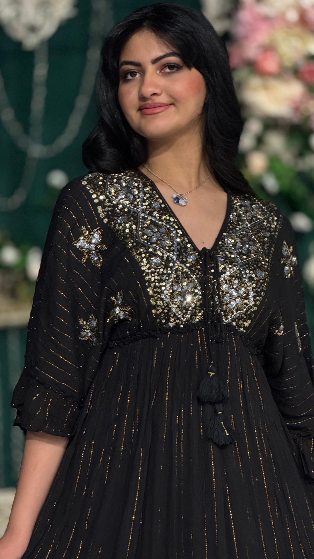 Midnight Sparkle Embellished Dress