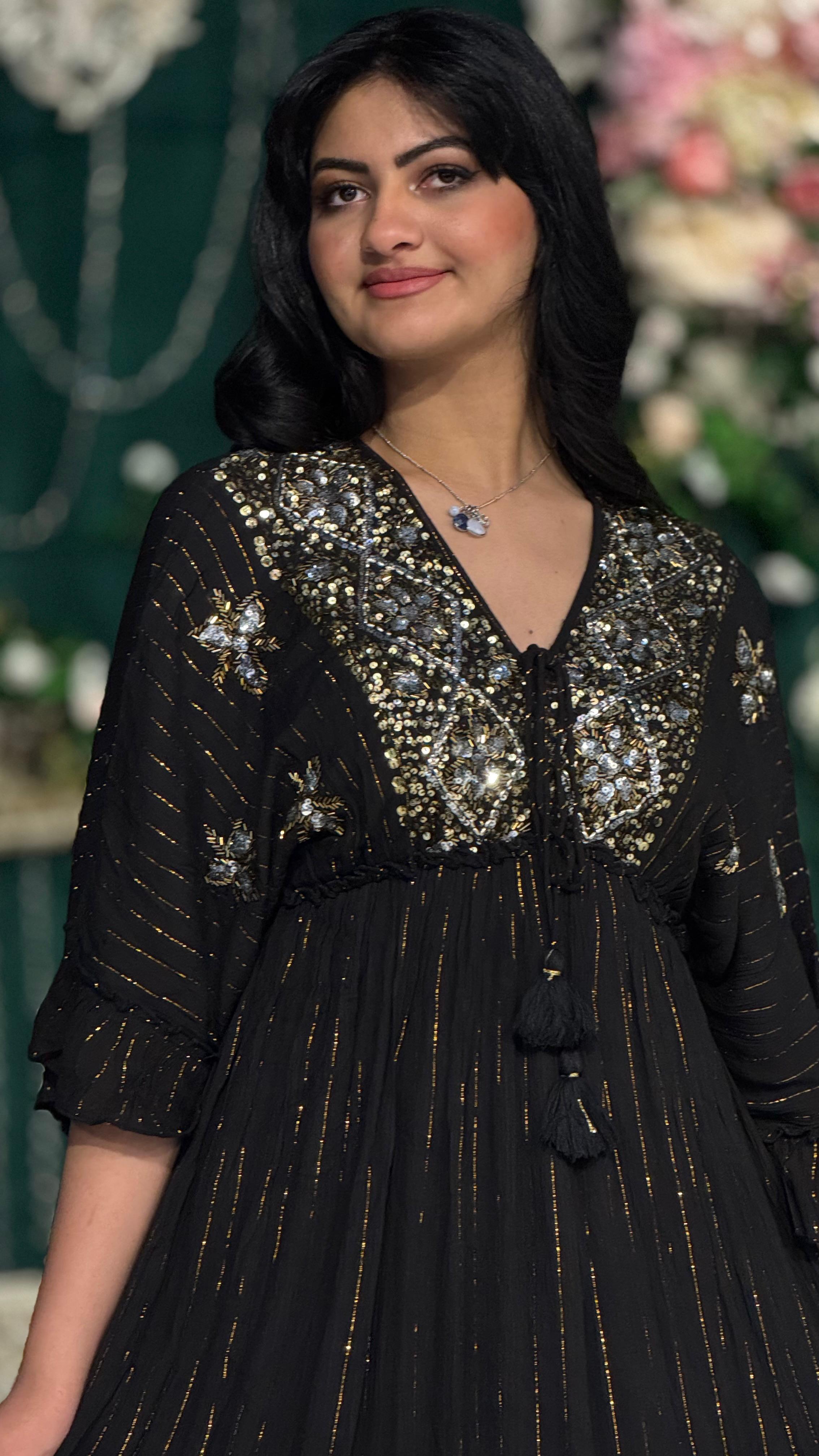 Midnight Sparkle Embellished Dress