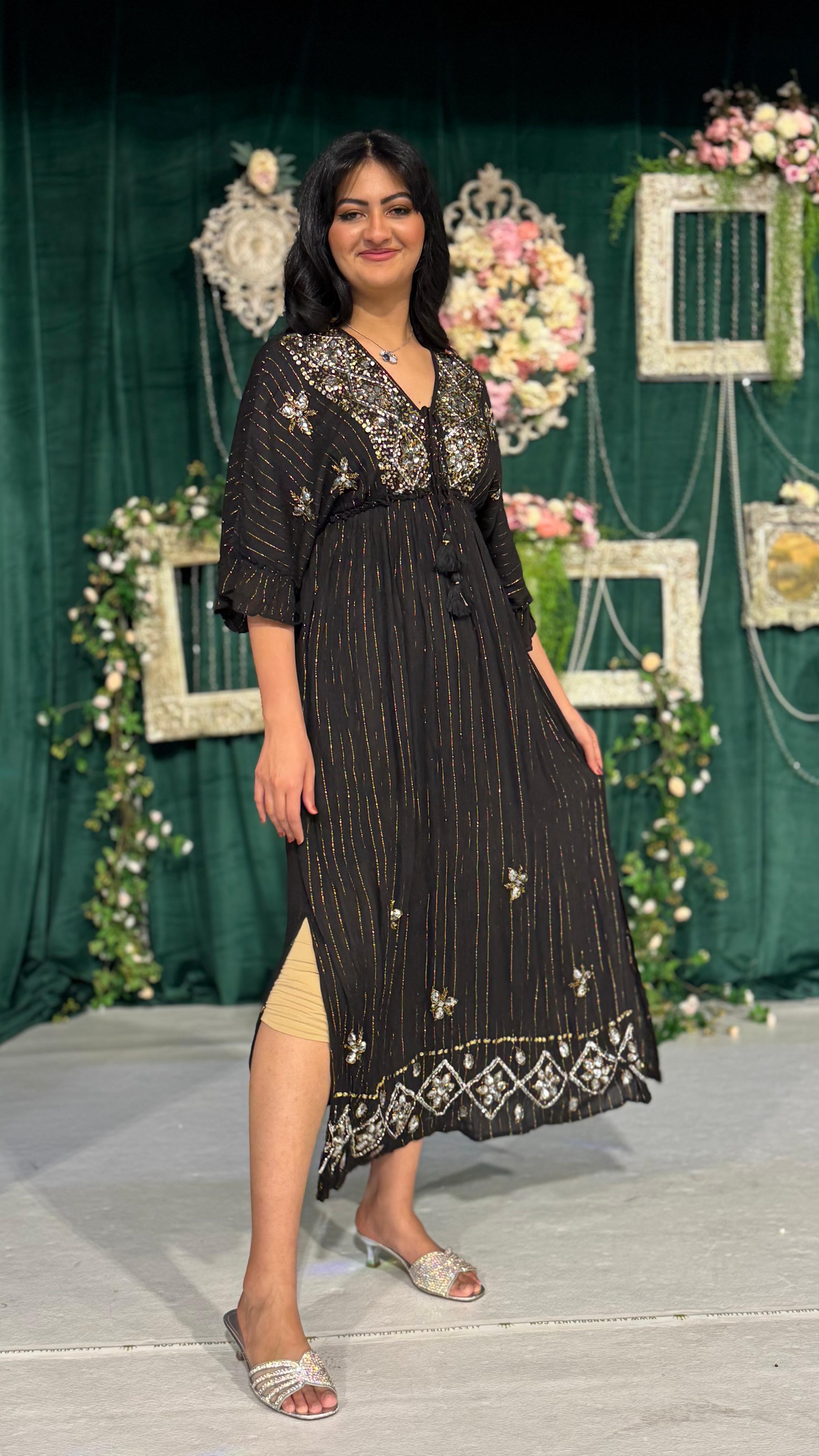 Midnight Sparkle Embellished Dress