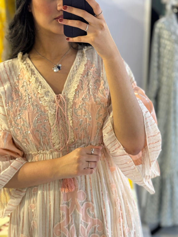 Blush Pink Tiered Dress