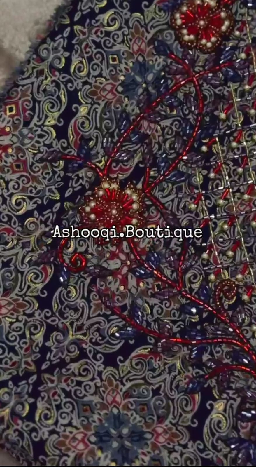 Cotton Muzari With Shella – Midnight Navy Artisanal Hand-Worked