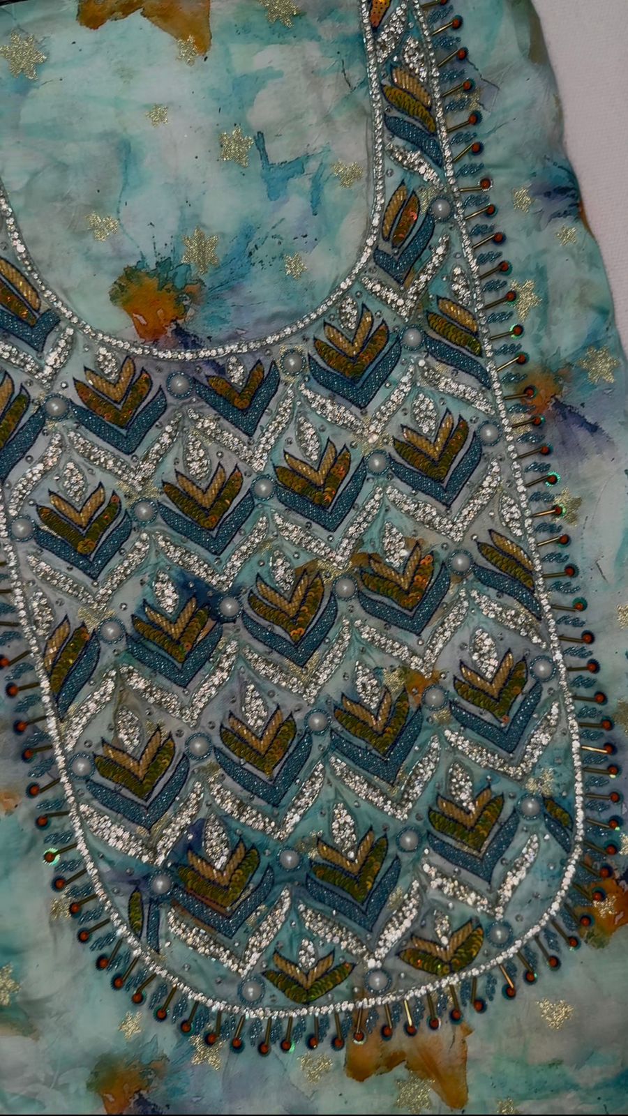 Teal Zariya – Hareer Jaquard Zari