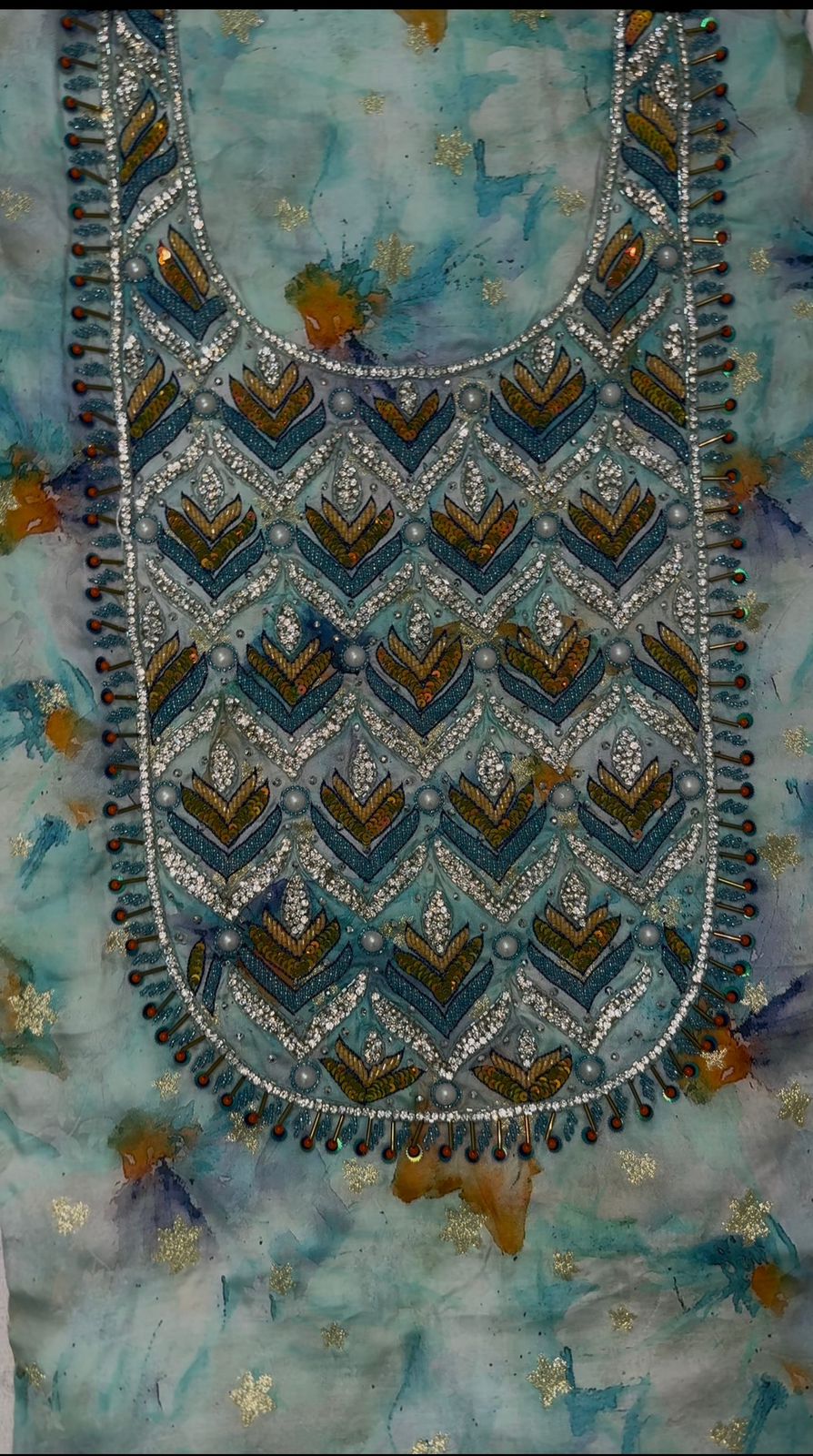 Teal Zariya – Hareer Jaquard Zari