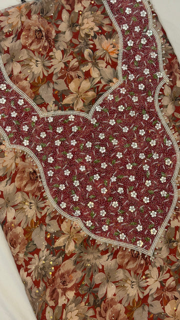 Cotton Hareer Muzari  – The Ultimate Boutique Handwork Collection / Rose color