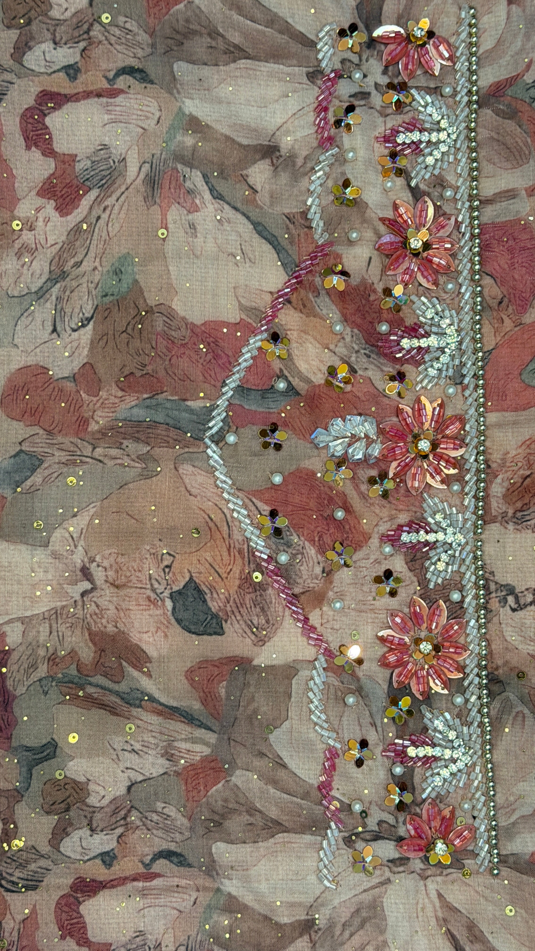 Cotton Hareer Muzari  – The Ultimate Boutique Handwork Collection / Pink color