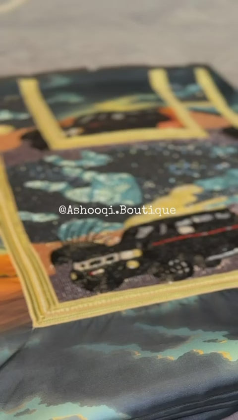 Hareer with Nissan VTC print – Premium Hand-Crafted Ethnic Collection